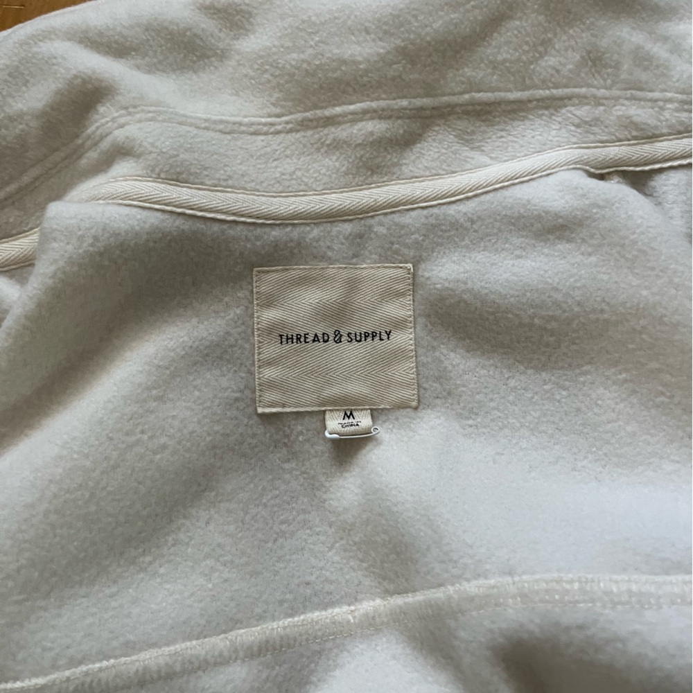 Thread & Supply Cream Button-Front Jacket - Picture 5 of 7